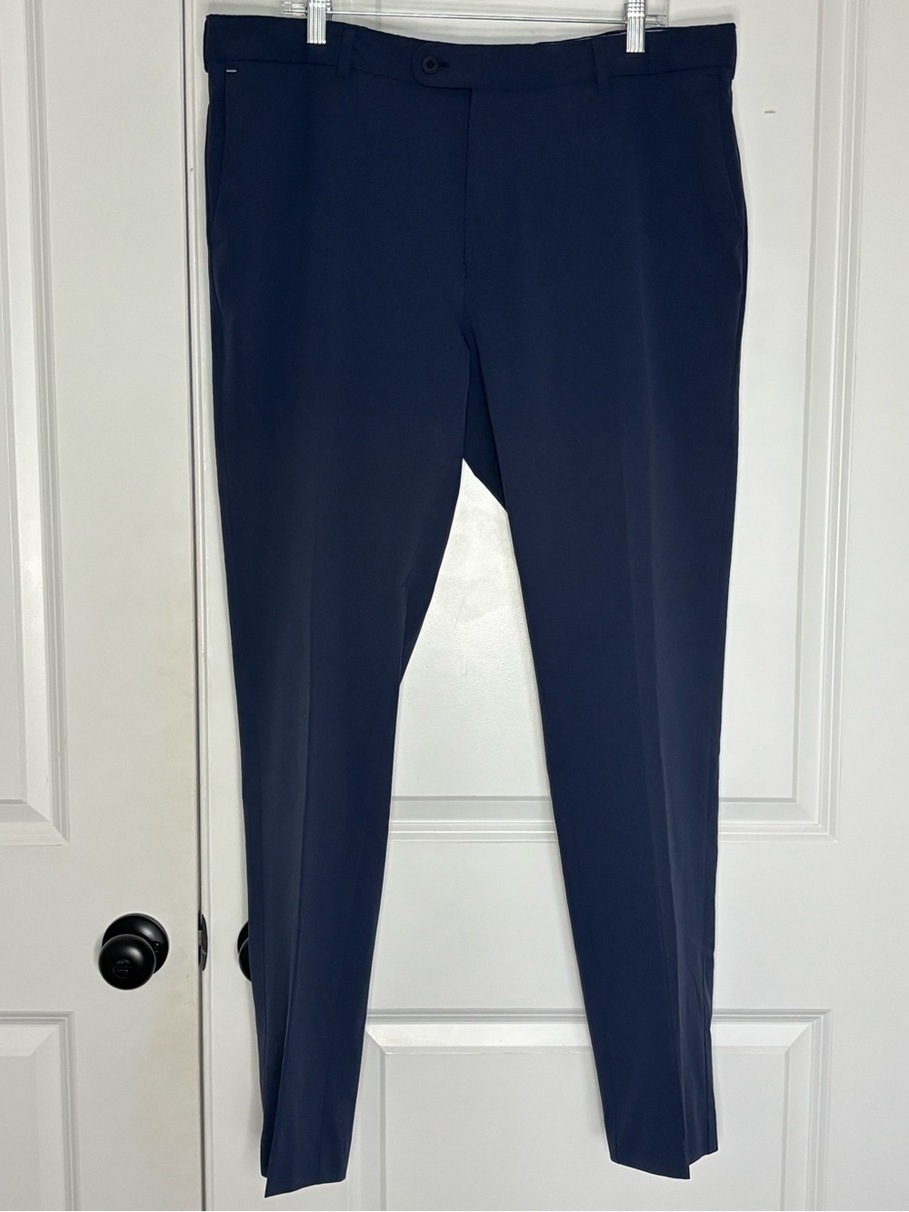 Peter Millar Crown Crafted Navy Blue Flat Front Performance Pant 38 x 32